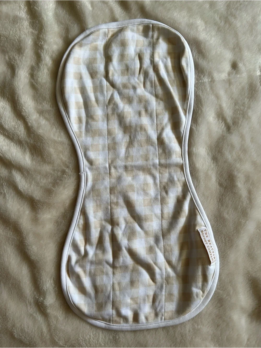 The Beaufort Bonnet company gingham plaid baby burp cloth peru cotton
